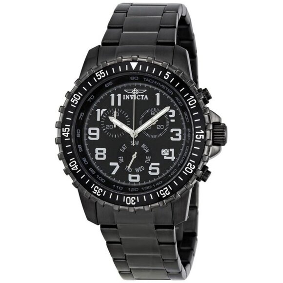 NWT Authentic Invicta II Chronograph Black Dial Gunmetal Ion-plated Men's Watch - Picture 1 of 4